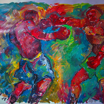 "Boxe" başlıklı Tablo Christophe Gol tarafından, Orijinal sanat, Akrilik