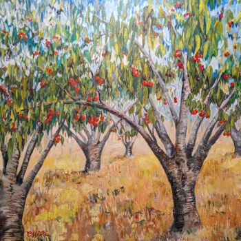 Pintura titulada "Cherry Time" por Christopher Walker, Obra de arte original, Oleo Montado en Bastidor de camilla de madera