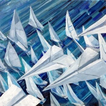 Pintura titulada "Fleet" por Christopher Walker, Obra de arte original, Oleo