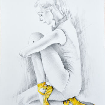 Dibujo titulada "Ballerina Drawing 7" por Chung Yau Shek, Obra de arte original, Lápiz