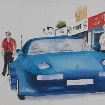 Painting titled "Voiture Viper" by Cica, Original Artwork, Oil