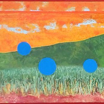 Malerei mit dem Titel "Blue sugar cane" von Phil Cincinati, Original-Kunstwerk, Acryl