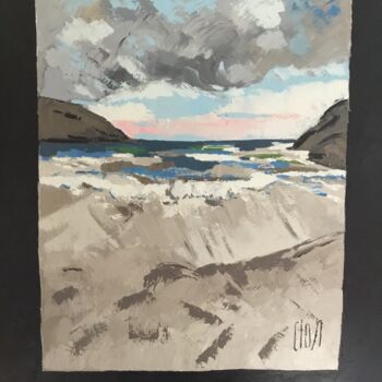 Peinture intitulée "Alisu la plage" par Nicole Ciosi, Œuvre d'art originale, Huile