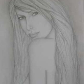 Drawing titled "Alessia" by Cizzart, Original Artwork, Pencil