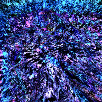「Explosion bleue」というタイトルのデジタルアーツ Cj Perinによって, オリジナルのアートワーク, デジタル絵画