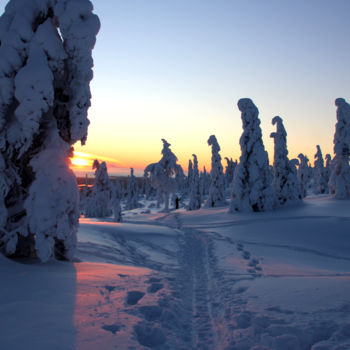 Photography titled "Sunset on Lapland" by Angie Black, Original Artwork, Digital Photography