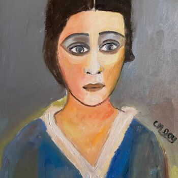 Pintura titulada ""Chère Olga"" por Claire Marie Gay, Obra de arte original, Oleo Montado en Panel de madera