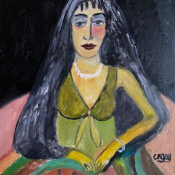 Картина под названием ""Dans la brune"" - Claire Marie Gay, Подлинное произведение искусства, Масло Установлен на Деревянная…
