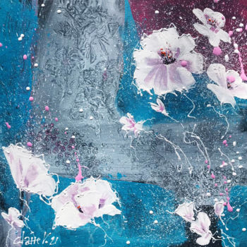 Pintura intitulada "Fleurs d'écume" por Claire Morand, Obras de arte originais, Acrílico