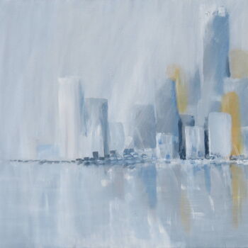 Painting titled "New-York" by Claire Morand, Original Artwork, Acrylic