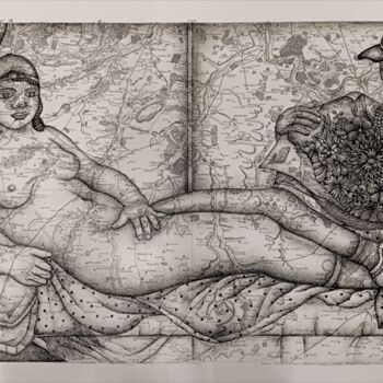 Obrazy i ryciny zatytułowany „Olympia” autorstwa Clara Castagné, Oryginalna praca, Cyfrowy wydruk
