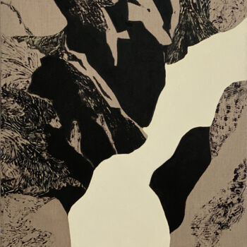 Pittura intitolato "Montagne rocheuse 25" da Clara Ramirez Katz, Opera d'arte originale, Olio Montato su Telaio per barella…