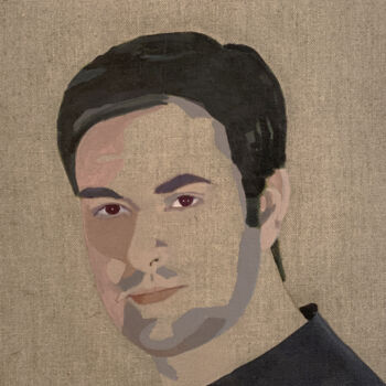 绘画 标题为“Portrait de Juan” 由Clara Ramirez Katz, 原创艺术品, 油 安装在木质担架架上