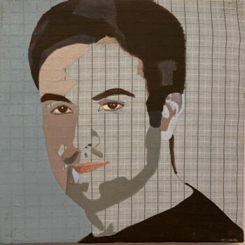 绘画 标题为“Portrait de Juan 1” 由Clara Ramirez Katz, 原创艺术品, 丙烯 安装在木质担架架上