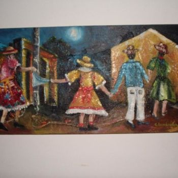 Painting titled "São João na roça" by Clarinda Mello, Original Artwork