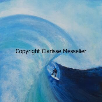 「Surfeur」というタイトルの絵画 Clarisse Messelierによって, オリジナルのアートワーク, アクリル