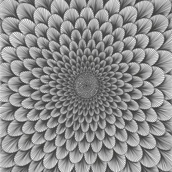 Drawing titled "Mandala illusion" by Clart, Original Artwork, Pencil