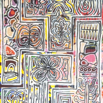 Painting titled "Ayahuasca" by Claude Chautard, Original Artwork, Marker