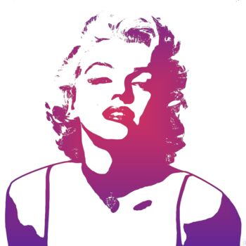 Arts numériques intitulée "Marilyn Monroe #art…" par Claude Conte, Œuvre d'art originale, Travail numérique 2D