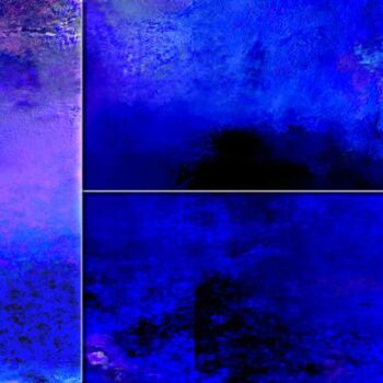 Digital Arts titled "Symphony in Blues" by Claude Cossu, Original Artwork, Digital Painting