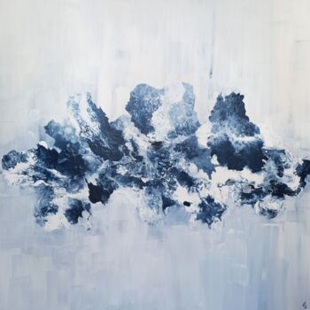Картина под названием "Bleu indigo" - Claude Goasguen, Подлинное произведение искусства, Акрил