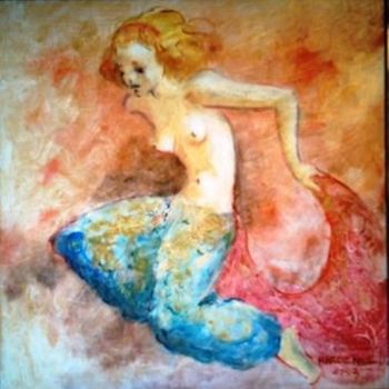 Painting titled "danse; le saut" by Claude Hardenne, Original Artwork