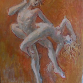 Painting titled "danse-désir" by Claude Hardenne, Original Artwork