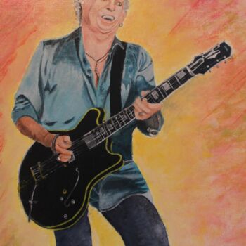 Painting titled "keith richard" by Claude Lacointe, Original Artwork, Acrylic