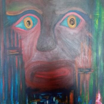 Картина под названием "Vision" - Claude Lali, Подлинное произведение искусства, Акрил Установлен на Деревянная рама для носи…