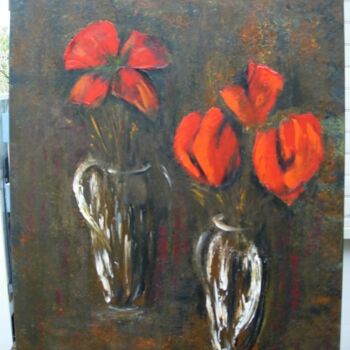 Painting titled "vestiges retrouvés" by Claude Mornet, Original Artwork, Oil