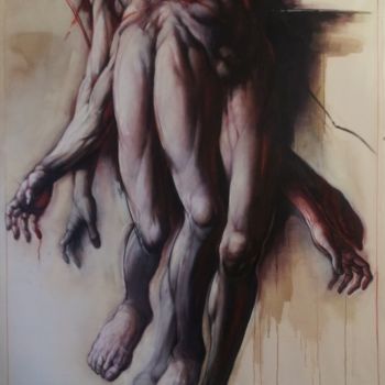 Peinture intitulée "FIGURATION CHRISTIQ…" par Claude Duvauchelle, Œuvre d'art originale