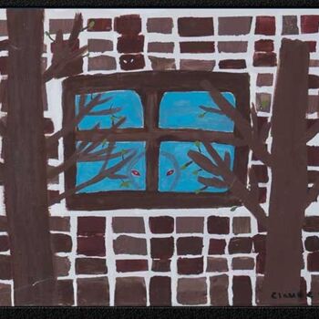 Pintura titulada "Window to the Soul-…" por Claude Henry, Obra de arte original, Acrílico