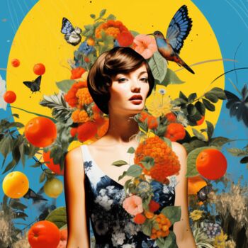 Digital Arts titled "GARDEN OF EDEN 3" by Claudia Sauter (Poptonicart), Original Artwork, Digital Collage