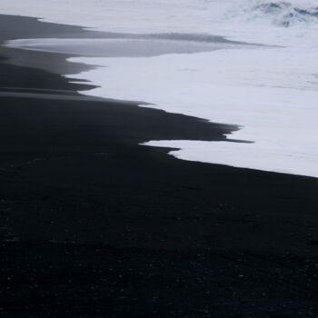 Photography titled "Black Sand Beach Ic…" by Claudia Tavares, Original Artwork, Non Manipulated Photography