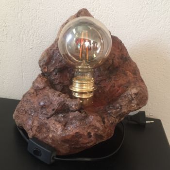 Sculpture intitulée "Lampe de chevet 1" par Claudie Thedevuide, Œuvre d'art originale, Bois