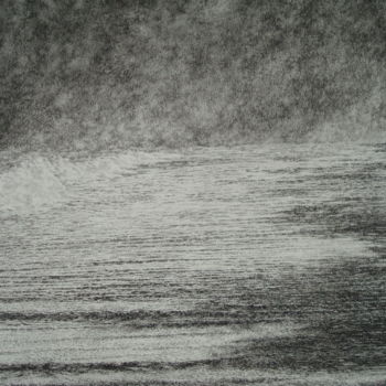 Dibujo titulada "une plage" por Clémence Wach, Obra de arte original