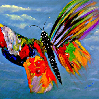 绘画 标题为“The Colorful Happy…” 由Clement Tsang, 原创艺术品, 油