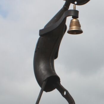 Sculpture titled "Bell" by Clive Manuel, Original Artwork, Metals