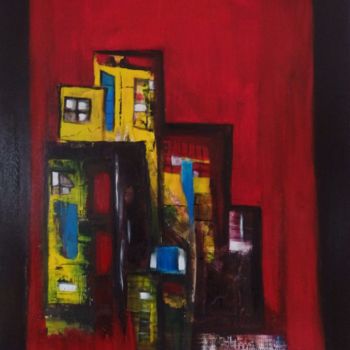 Peinture intitulée "Favela" par Clo Vanoye, Œuvre d'art originale, Acrylique