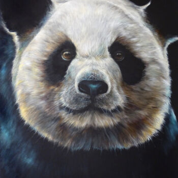 Malerei mit dem Titel "Giant Panda" von Constance Schroeder, Original-Kunstwerk, Acryl