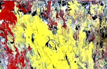 Pintura titulada "Yellow in major" por Greg Powell, Obra de arte original, Esmalte