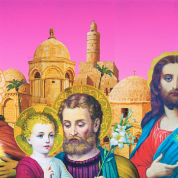 Collages getiteld "The Pope's Nightmare" door Manuel Blond, Origineel Kunstwerk