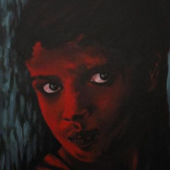 Malerei mit dem Titel "Indian boy" von Fernanda Costa, Original-Kunstwerk