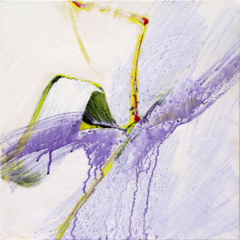 Ζωγραφική με τίτλο "2011-08-50x50-viole…" από Corine Sylvia Congiu, Αυθεντικά έργα τέχνης, Ακρυλικό Τοποθετήθηκε στο Ξύλινο…