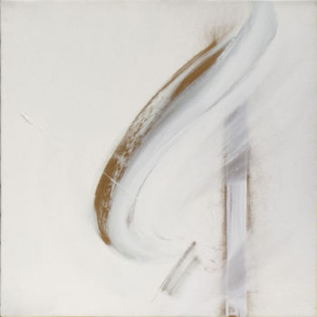 Malerei mit dem Titel "2020-Blanc-bronzeN°…" von Corine Sylvia Congiu, Original-Kunstwerk, Acryl Auf Keilrahmen aus Holz mon…