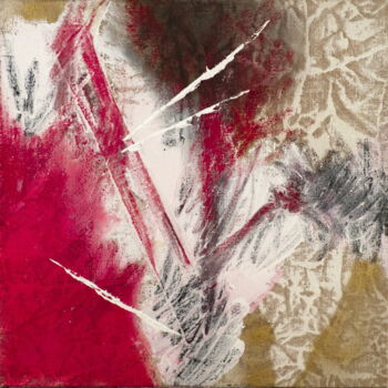 Painting titled "1995-Rouge-2" by Corine Sylvia Congiu, Original Artwork, Acrylic