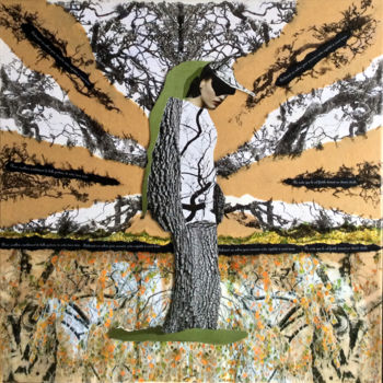 Collages titulada "L'arbre qui cache l…" por Corinne Of The Wood, Obra de arte original