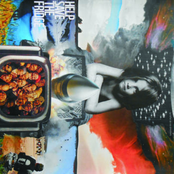 Collages titled "Le reflet de vos em…" by Corinne Of The Wood, Original Artwork