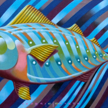 Painting titled "Little fish" by Federico Cortese, Original Artwork, Oil