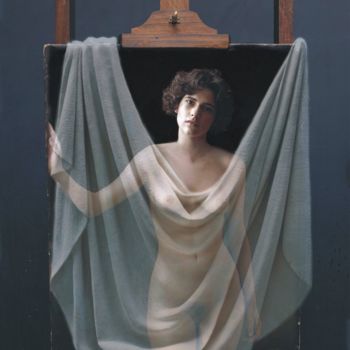 Pittura intitolato "IL VELO" da Costantino Di Renzo, Opera d'arte originale, Olio